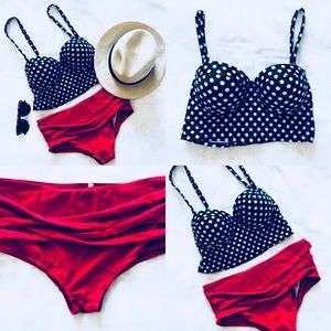 Retro two piece swimsuit ❤️